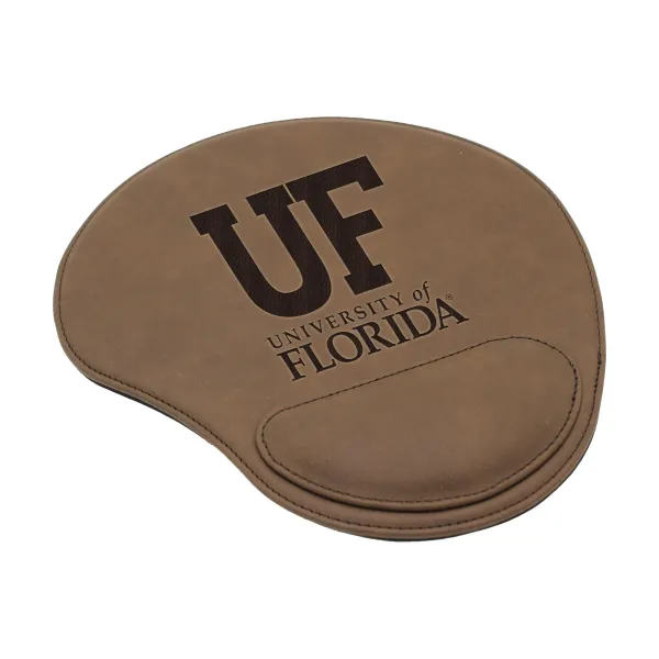 Faux Leather Mouse Pad with Wrist Rest - Rawhide