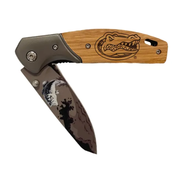 Bass Folding Pocket Knife - Wood Handle