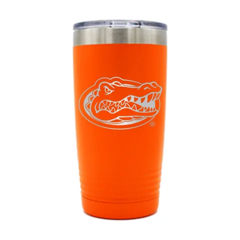 Orange insulated tumbler